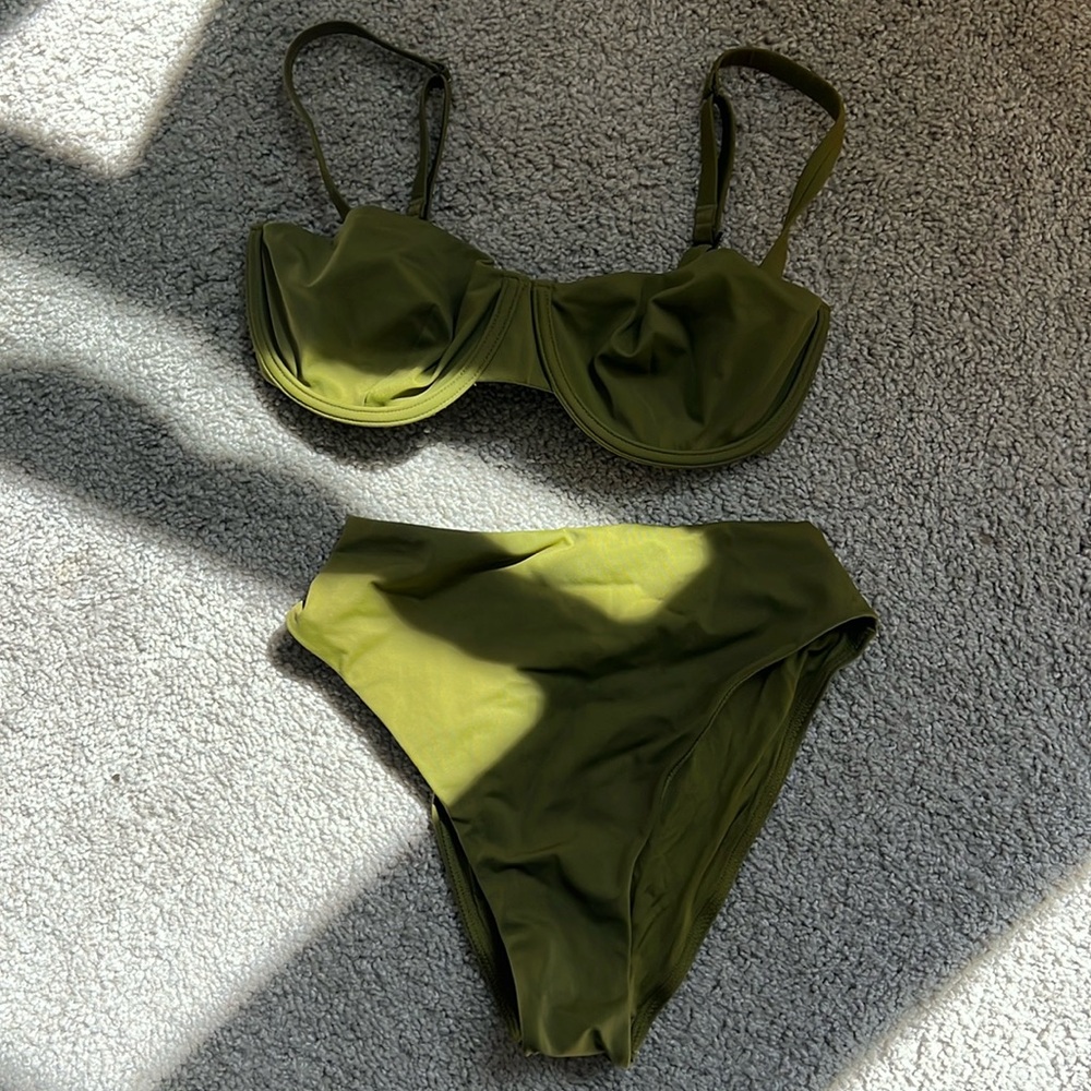 Green swim suit